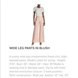 Donna Karan Women -wide leg pants ,blush color .